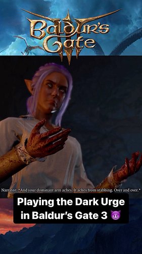 What it’s like playing the Dark Urge in Baldur’s Gate 3 😈 You gotta play this game because @larianstudios created a masterpie...