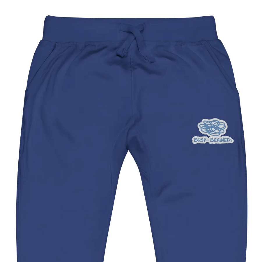 BUSY-BRAINED (aqua bubble design) embroidered fleece joggers product image (11)