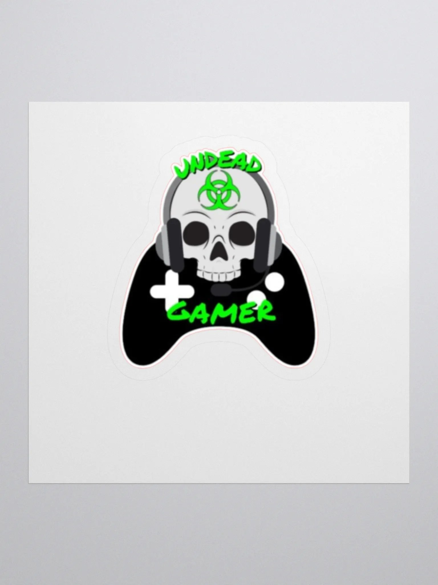 Undead Gamer Kiss Cut Stickers product image (1)