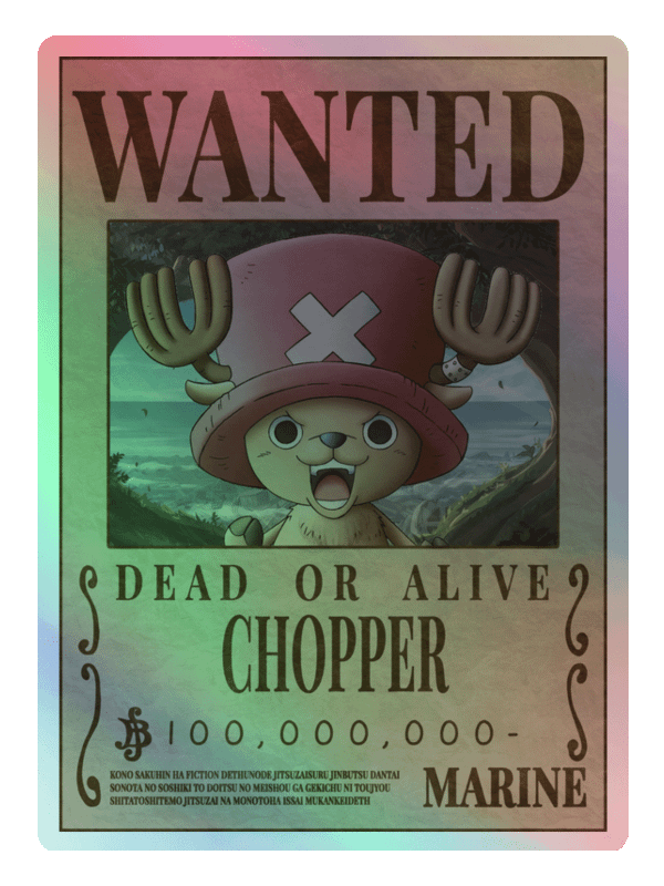 Chopper Wanted Holographic Sticker Sheet product image (2)