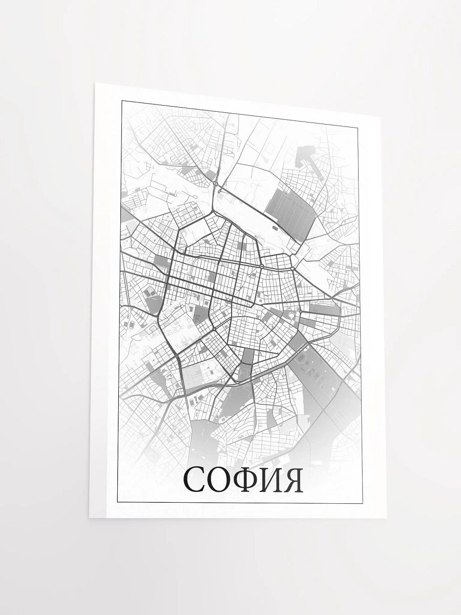 София, Bulgaria, city map print product image (14)