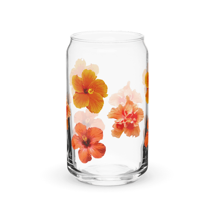 Orange Hibiscus Can Glass product image (2)