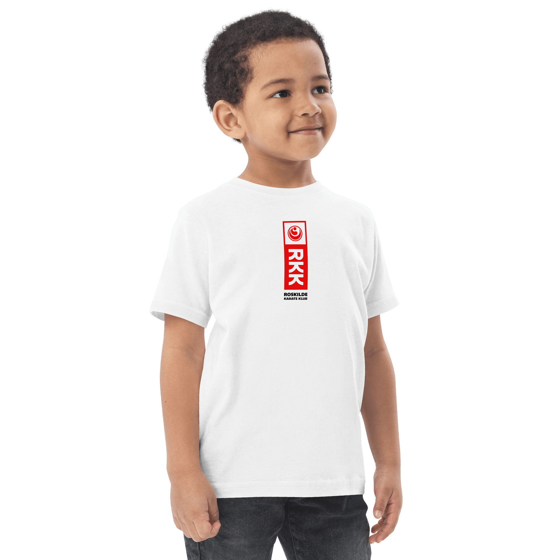 White Toddler Jersey T-Shirt, Unisex, 100% Cotton, RKK Logo product image (2)