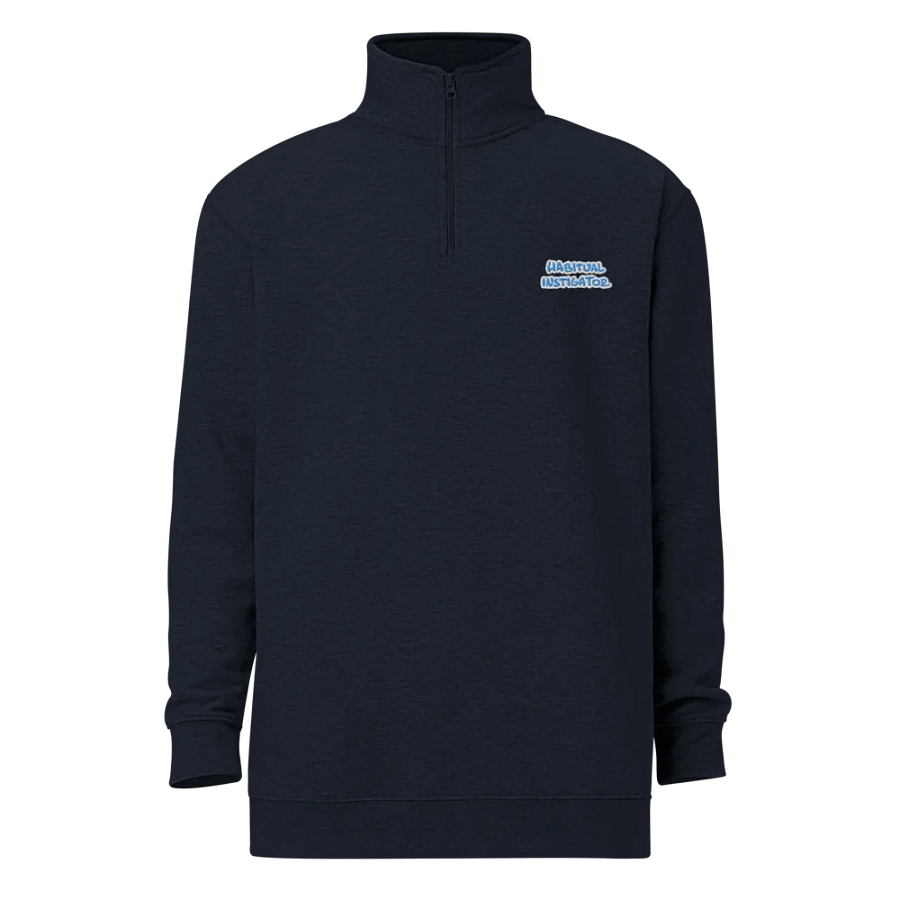 HABITUAL INSTIGATOR (aqua bubble design) embroidered quarter zip product image (12)