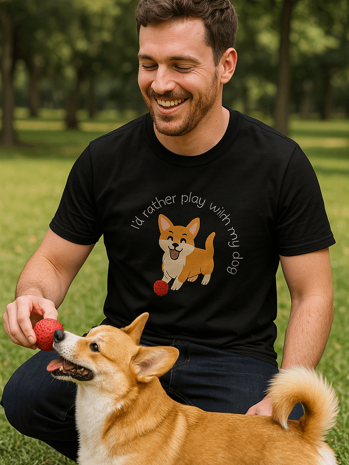 I'd rather play with my dog T-Shirt product image (2)