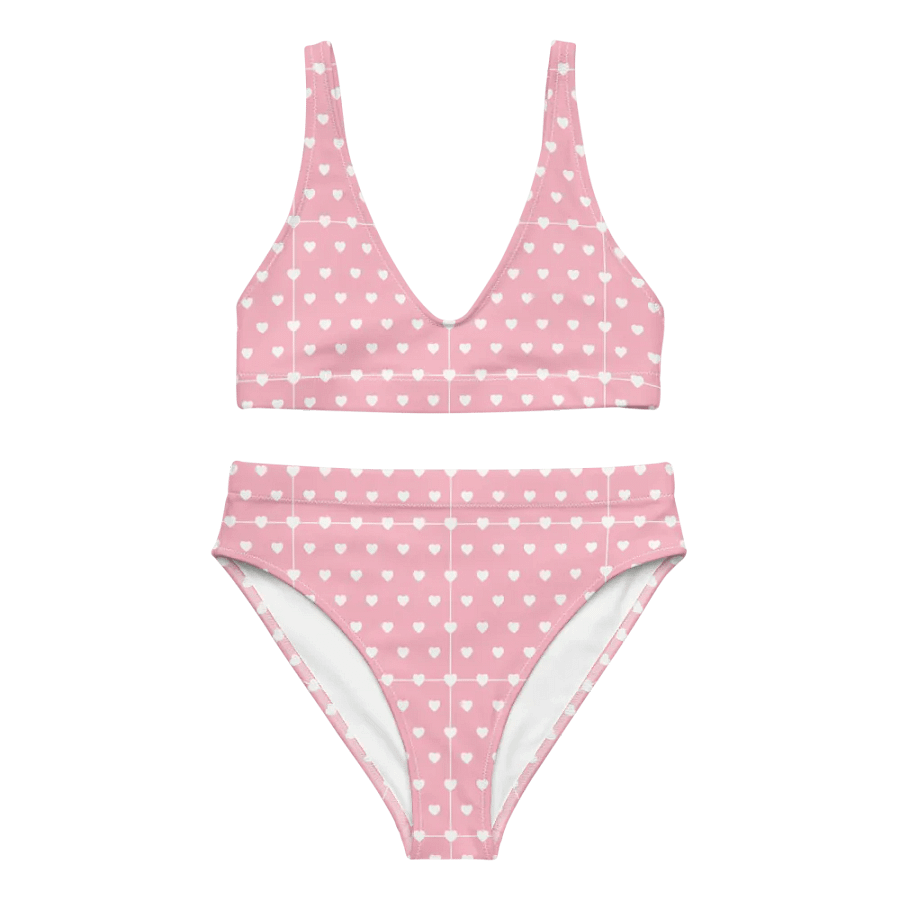 Pastel Heart Seamless Pattern High Waisted Bikini - V6 product image (9)