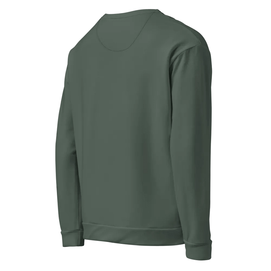 Plain Dark Sage Green Soft Summer Unisex Recycled Polyester Heavyweight Premium Sweatshirt by Treasure Pie product image (6)