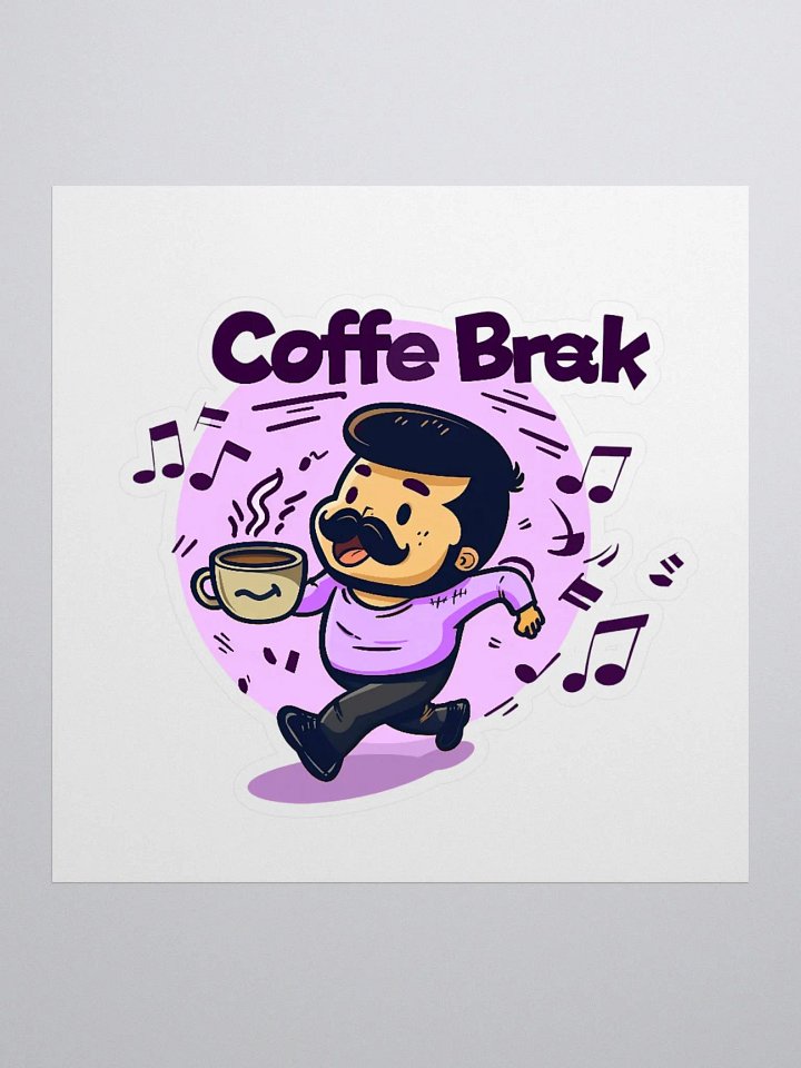 Coffee Break Purple Sticker product image (1)