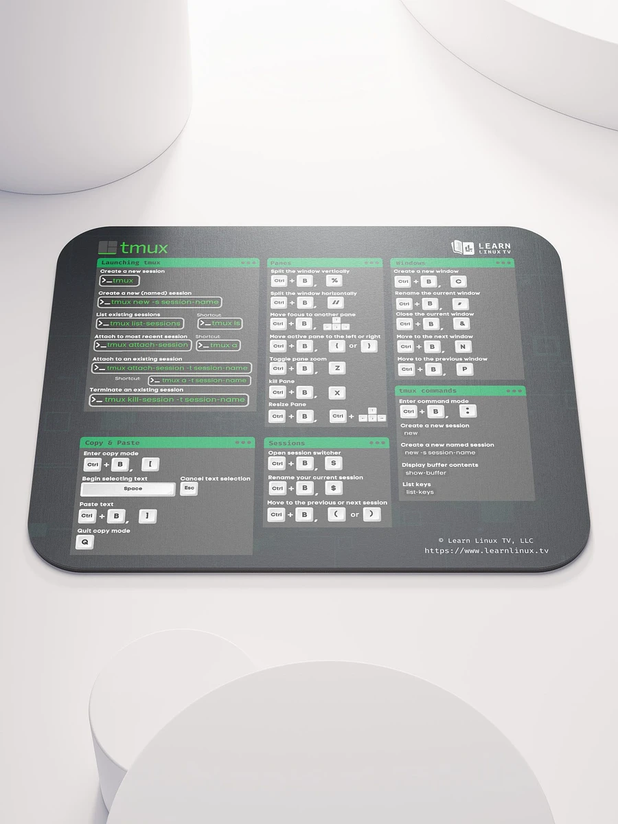 tmux Mouse Pad with Cheat Sheet product image (2)