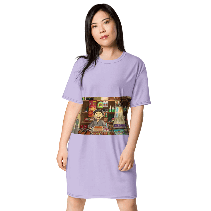 Váy thun in toàn thân/Full body printed T-shirt dress product image (1)