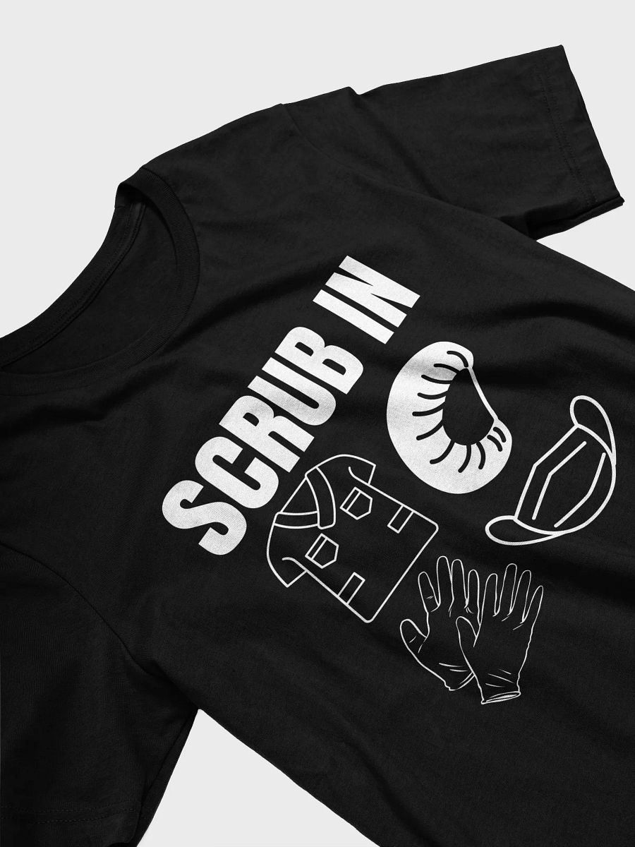 surgical gloves, cap, scrubs, and nose mask t shirt product image (25)