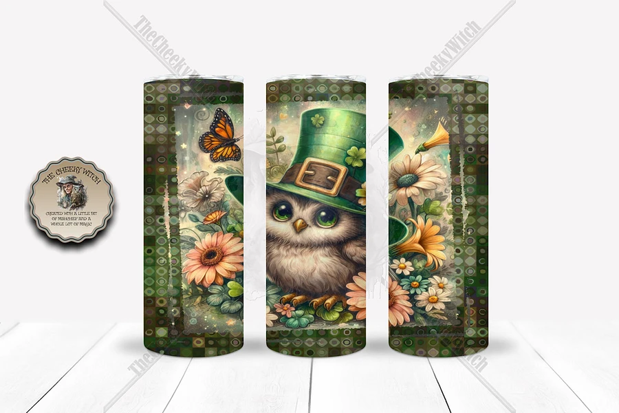 Shamrock Owl TUMBLER DESIGN product image (1)