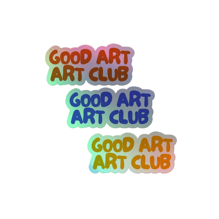Holographic Art Club Sticker Sheet - 3 Stickers product image (2)