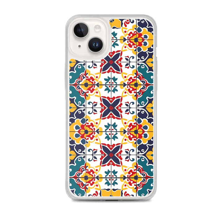 Talavera Tile Pattern iPhone® MagSafe® Clear Case product image (1)