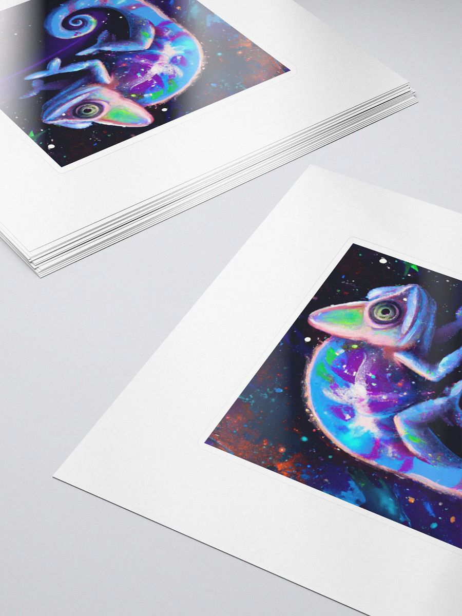 Cute Galactic Chameleon Alpha Sticker product image (5)