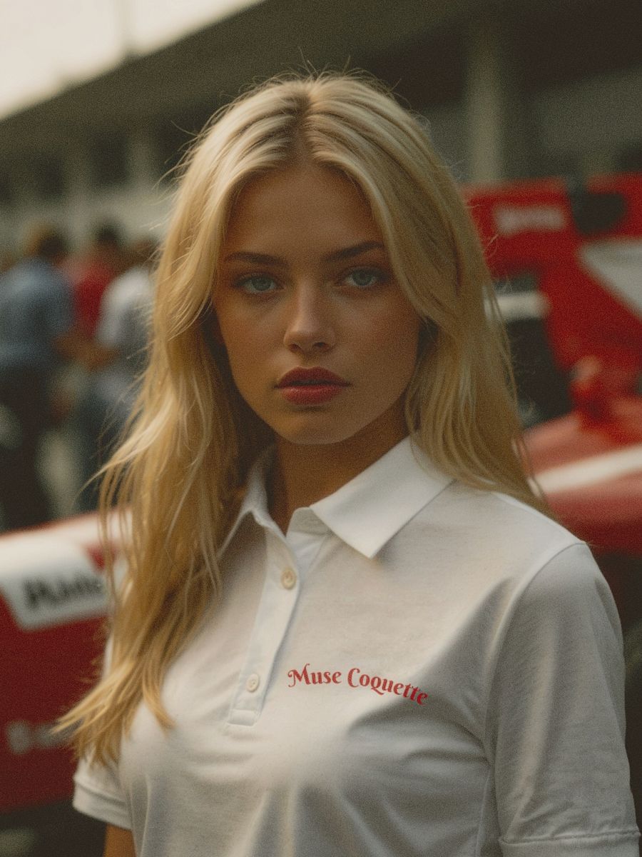 Women's Pique Polo Shirt (red) product image (1)