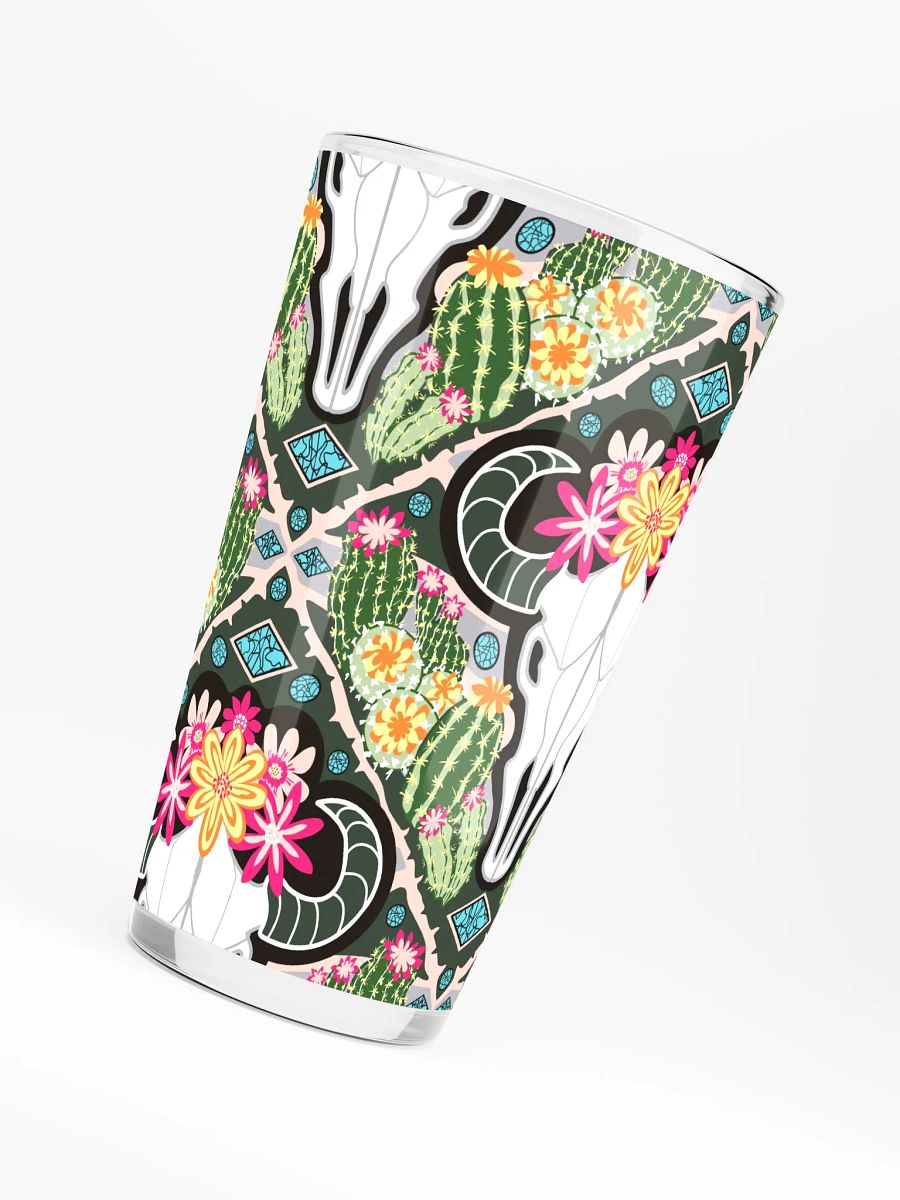 Cacti Cow Shaker Pint Glass | Western Americana Drinkware | Monique Faella Designs™ 🤠🌵🐄 product image (6)
