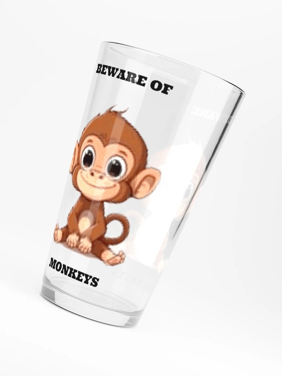 Beware of Monkey's Pint Glass product image (6)