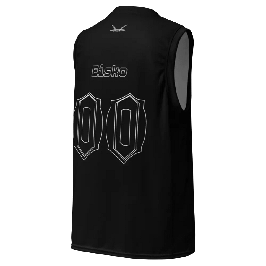 Eisko - Black - Recycled Unisex Basketball Jersey - Black HApex Gear Black Logo product image (10)