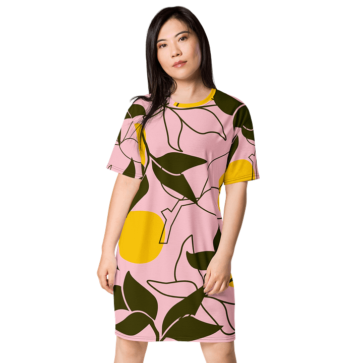 Graphic Leaves All-Over T-Shirt Dress product image (1)