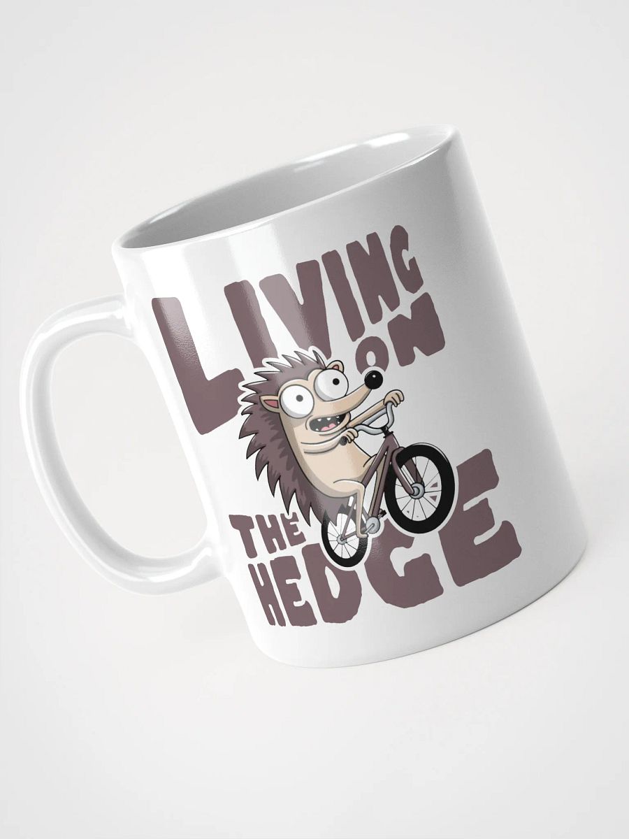 Living on the Hedge Funny Hedgehog Cycling mug – Cute Animal Pun mug for Bike Lovers product image (9)