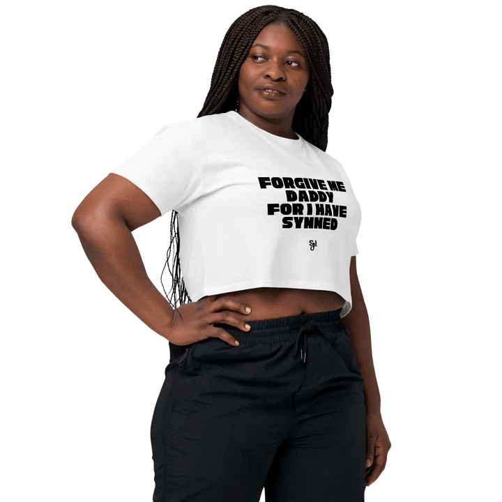 Forgive Me Daddy Crop White/Black product image (2)