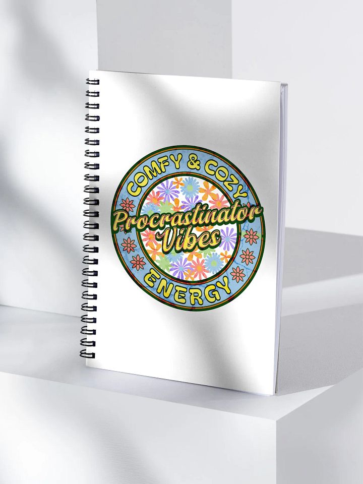 Procrastinator Vibes Comfy And Cozy Energy Spiral Notebook product image (1)