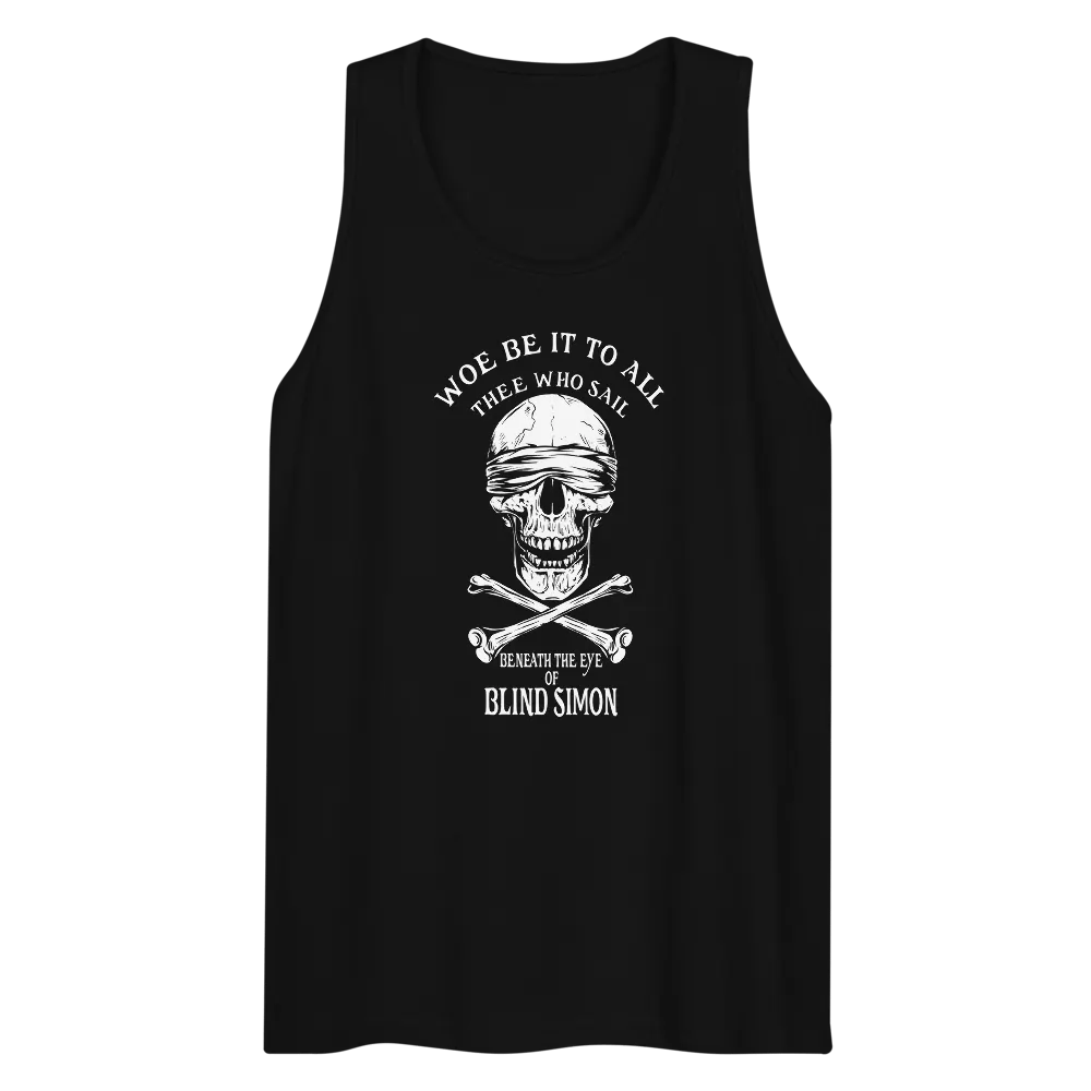 Blind Simon Unisex Tank Top - Blue Infinity product image (10)