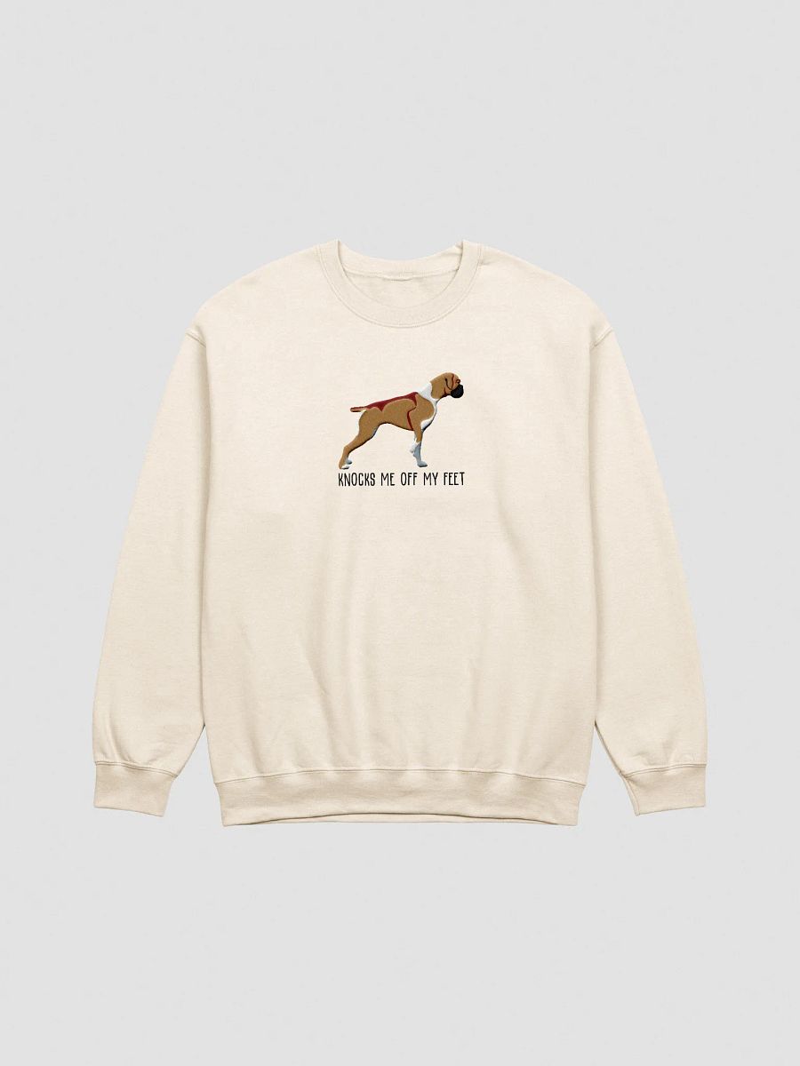 Knocks Me Off My Feet Sweatshirt (Embroidered) of a Boxer product image (13)