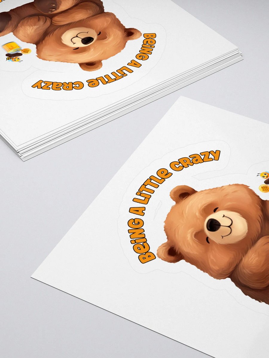 Crazy Bear Kiss Cut Stickers product image (16)