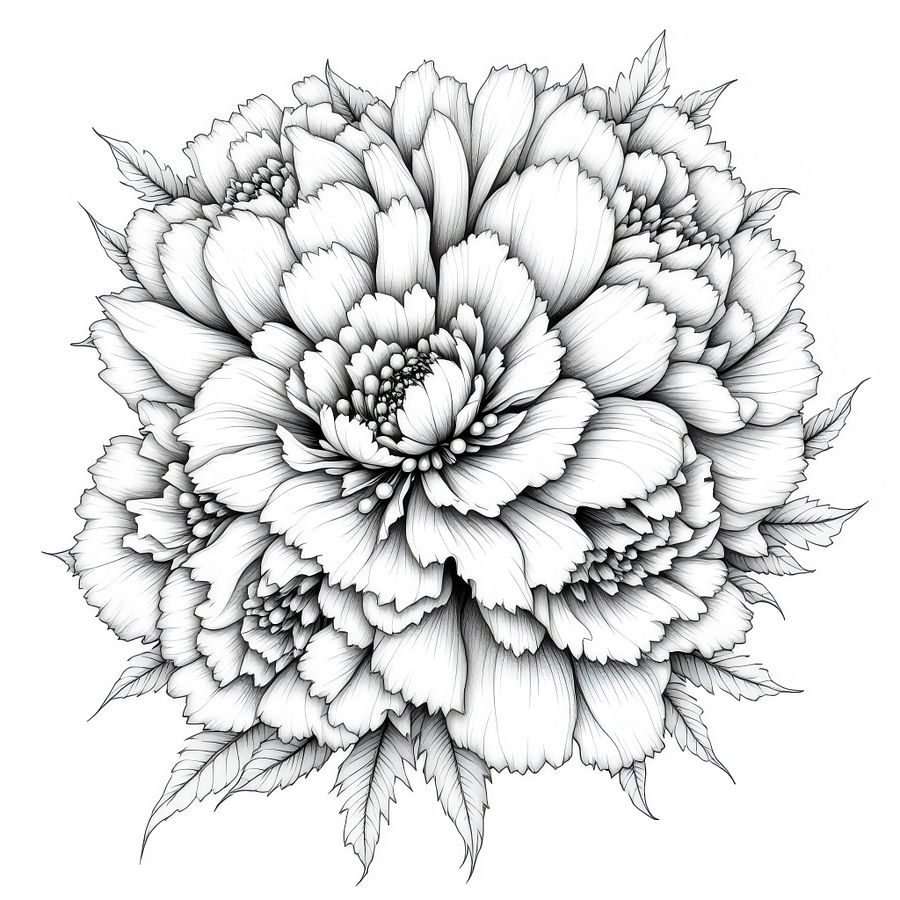 Bundle of 20 Pearl Peonies Illustration Digital Clipart - Elegant Floral Designs for Crafts, Invitations, and Decor product image (2)