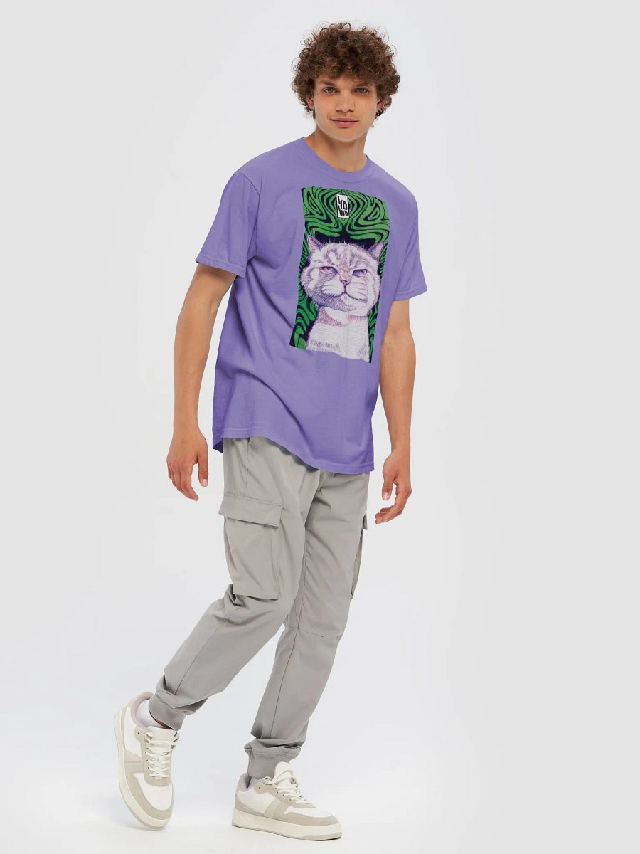 (Playeras Hombre) SUMINAGASHI VIOLET&GREEN CAT product image (5)