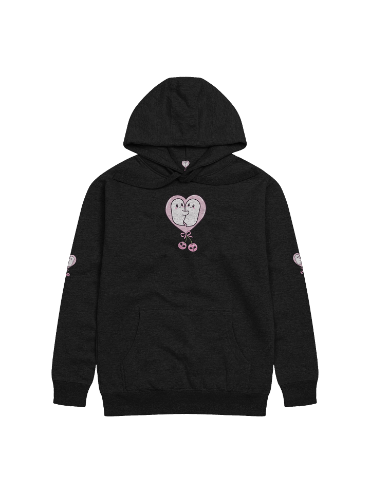 Cute Ghosts in Love Hoodie – Pink Heart & Cherries product image (9)