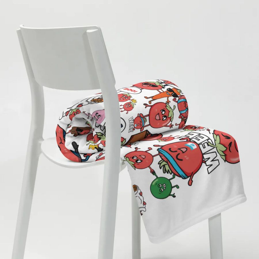 Tomato CONJUCTION Blanket| Space Tomato Gaming Throw Blanket product image (8)
