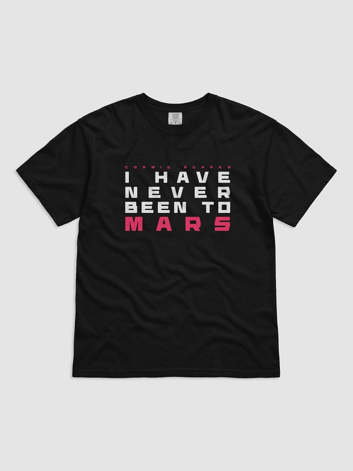 NEVER BEEN TO MARS - BLACK HEAVYWEIGHT TEE product image (1)