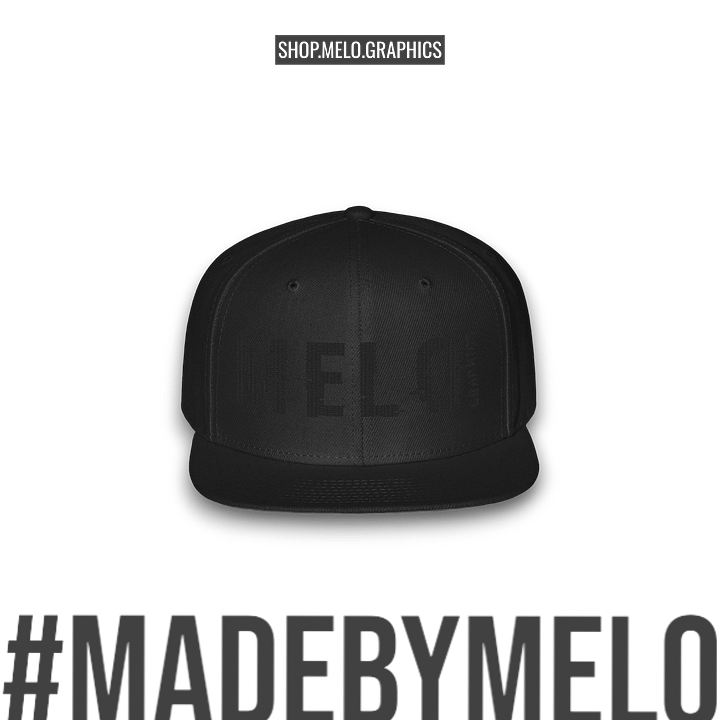 MELOgraphics Classic: Blackout - Snapback Hat | #MadeByMELO product image (1)
