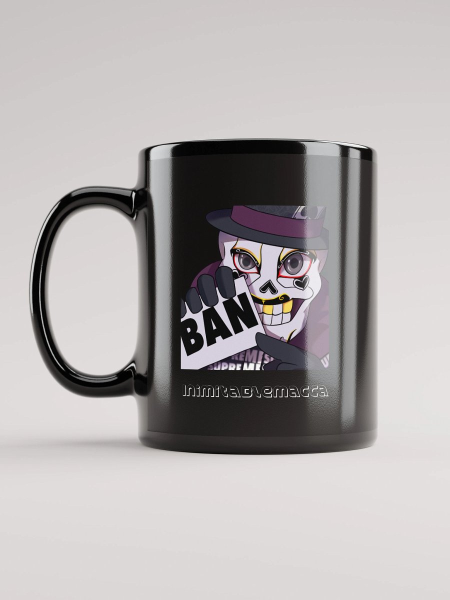 Macca's Ban and sus emote on black mug product image (6)