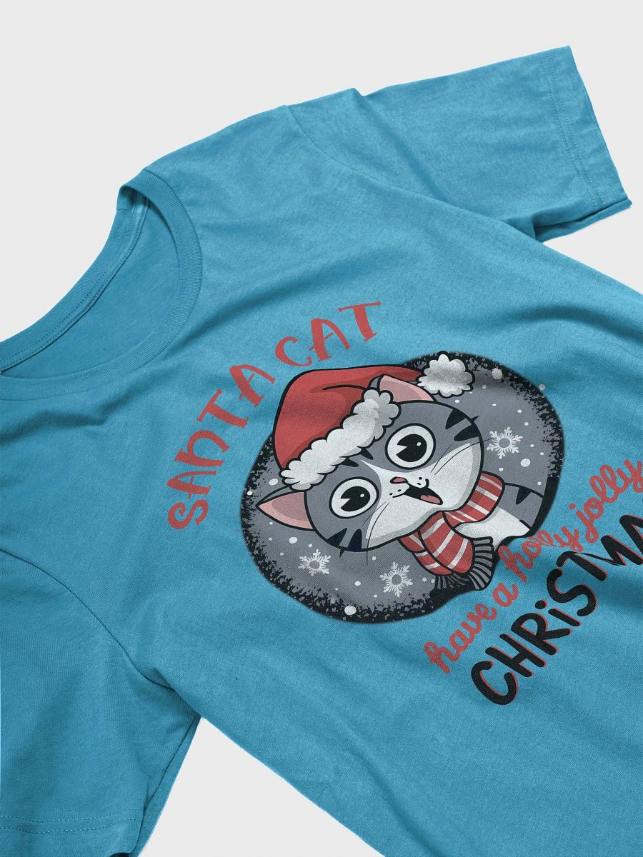 Santa Cat Holly Jolly Christmas T-Shirt product image (9)