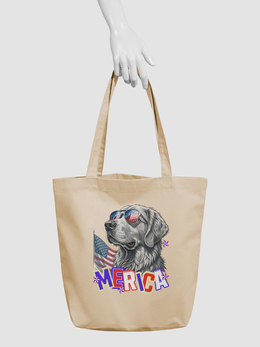 Merica Golden Retriever Patriotic Pooch Eco Tote product image (6)