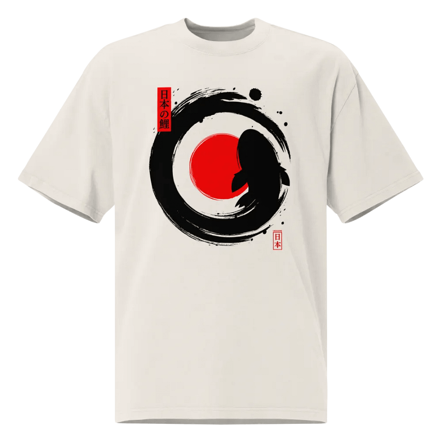 Black Koi Japanese Enso Ink - Oversized Tee product image (10)
