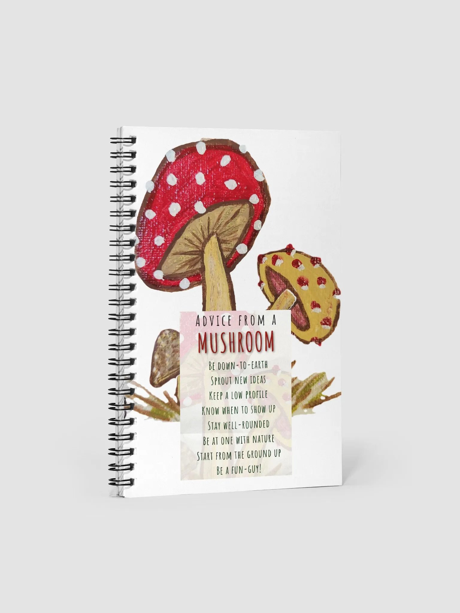 Advice From a Mushroom Spiral Notebook product image (1)