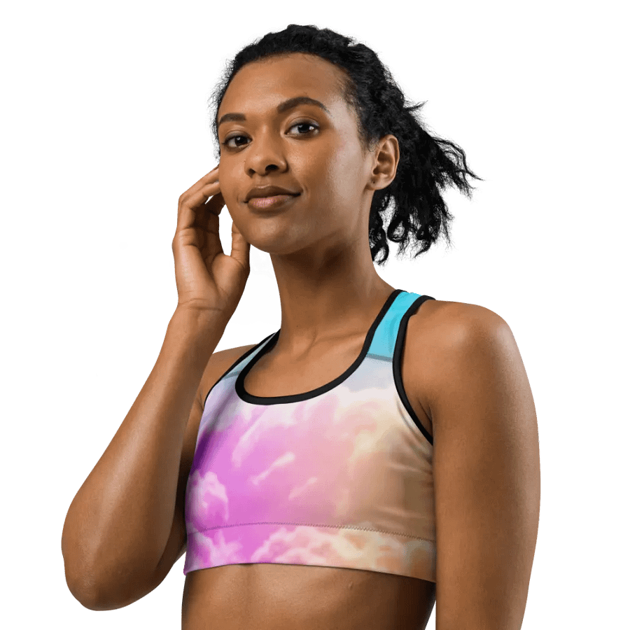 Blur cloud rainbow Design Sports Bra - V7 product image (7)