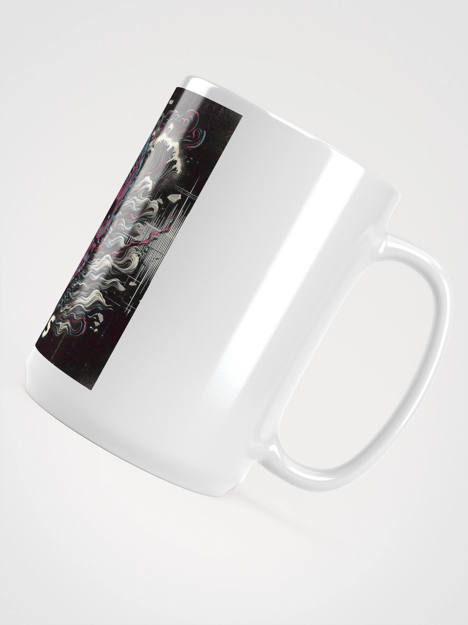 Feathered AD Logo White Glossy Mug product image (4)