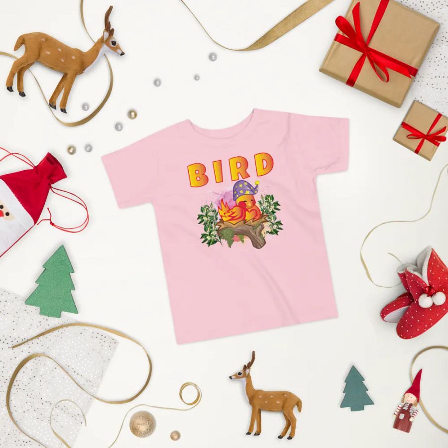 Bird Colorful Funny Cute Bella +Canvas Toddler T-Shirt – Funny Shirt, Best Gift for Kids product image (5)