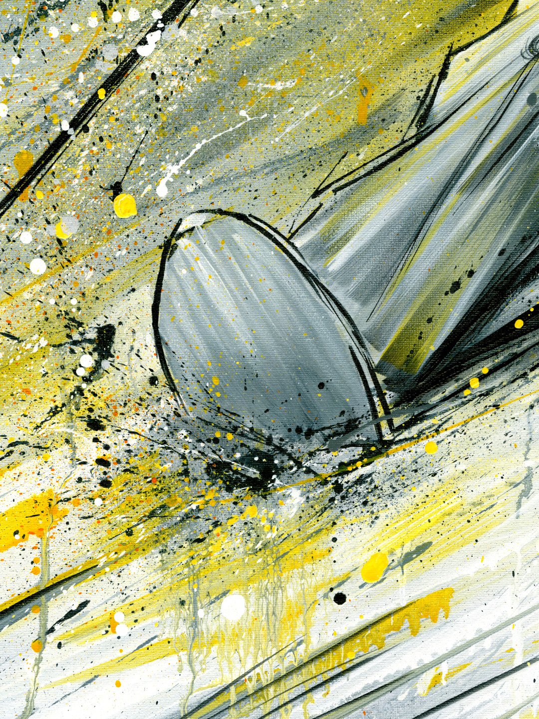 Raw Skiing (Yellow) - Original Painting product image (6)