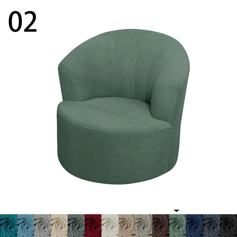Swivel Barrel Chair Cover Chair Sofa Cover Round for Living Room Bedroom Office product image (7)