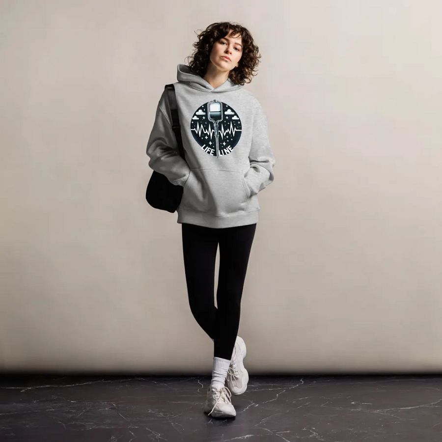 Lifeline EKG Oversized Hoodie product image (28)