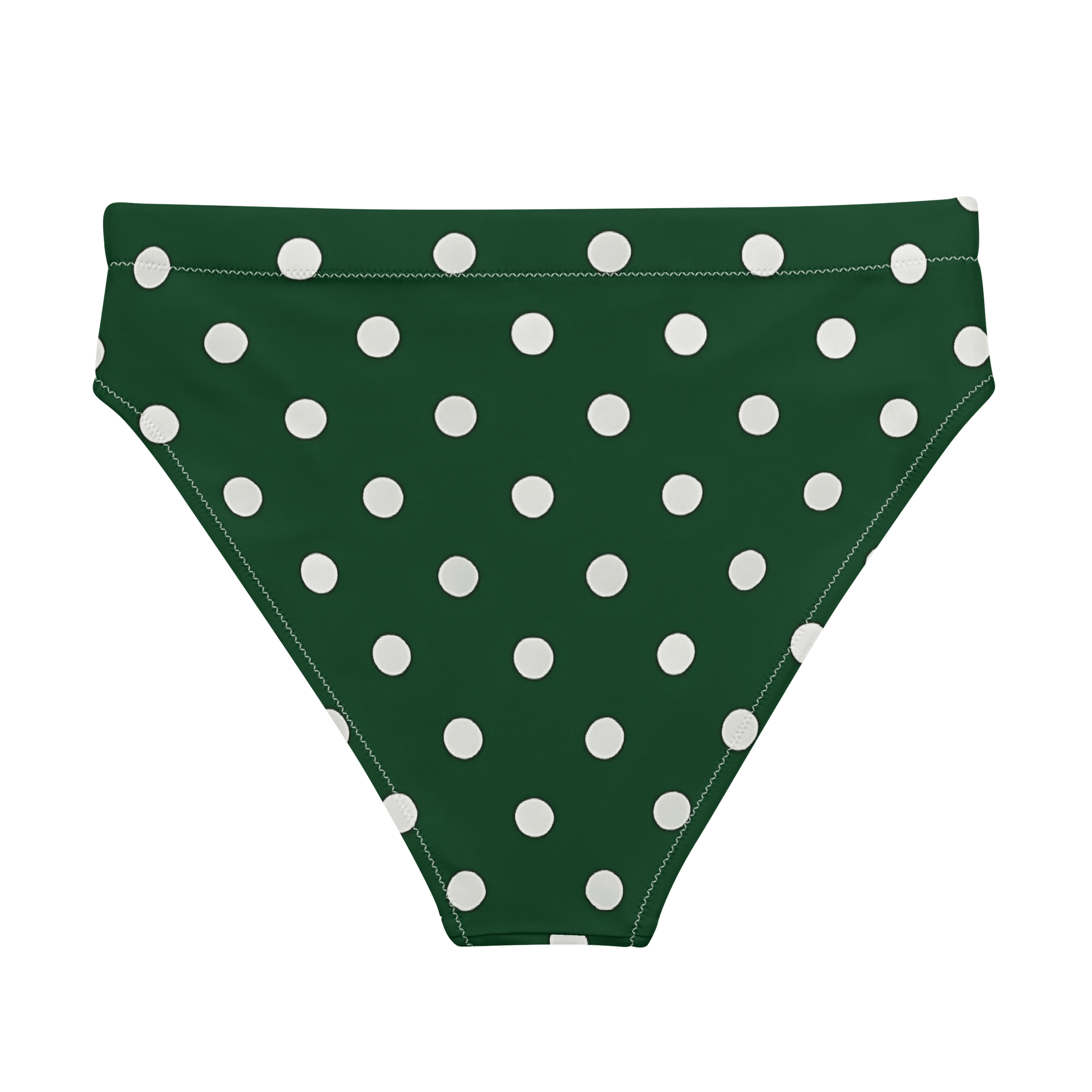 Green Dot Delight High-Waisted Bikini Bottom product image (2)