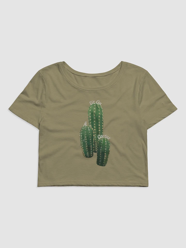 NightlyOwl women's Cactus Crop T-shirt product image (2)