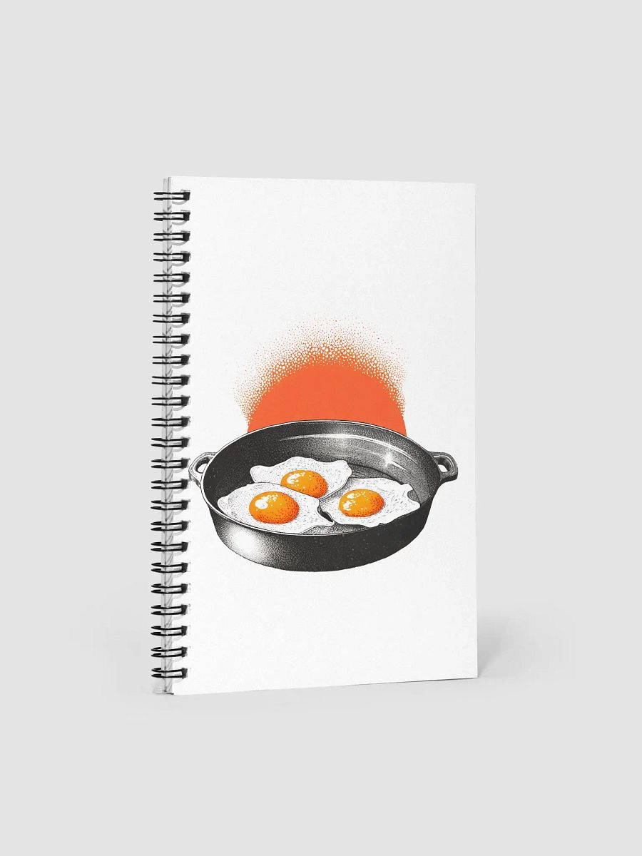 Fried eggs in a pan - illustrated in dotted raster style product image (1)